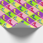 Stiletto Pumps, High Heels Pop Art Cadeaupapier (Hoek)