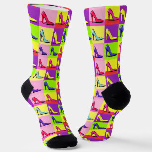 Stiletto Pumps, High Heels Pop Art Sokken