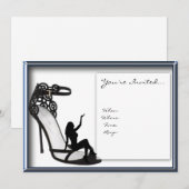 Stiletto Schaduw Uitnodiging (Voorkant / Achterkant)