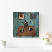  Stiletto-schildering - Digitale kunst Vierkante Klok (Huis)