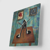  Stiletto-schildering - Digitale kunst Vierkante Klok (Hoek)