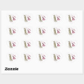 Stiletto schoen en roze harten kunst hart sticker (Vel)