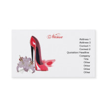 Stiletto Shoe Art Visitekaartjes