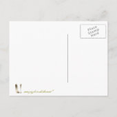 Stiletto Shoe en Champagne Aankondigingskaart (Achterkant)