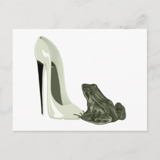 Stiletto Shoe en Frog Art Gifts Briefkaart