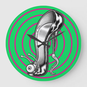 Stilettoid™/Groen & Roze Grote Klok
