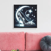 Stiletto's, diamanten, maan, sterren en harten canvas afdruk (Insitu (Woonkamer))