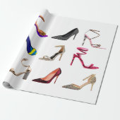 Stilettos High Hiel Collage Cadeaupapier (Uitgerold)