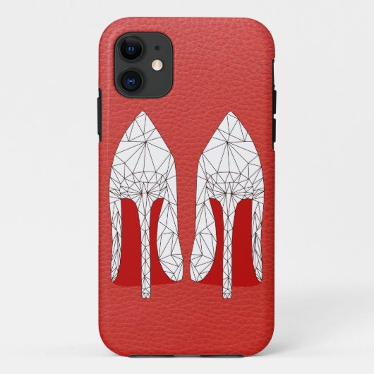 STILETTOS Mastechnologie op rood leder Case-Mate iPhone Case (Achterkant)