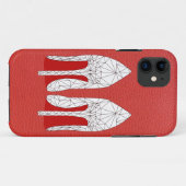 STILETTOS Mastechnologie op rood leder Case-Mate iPhone Case (Achterkant (horizontaal))
