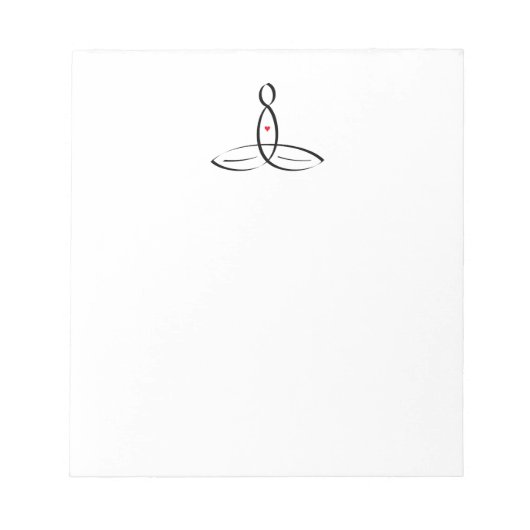 Stilgezette meditator notitieblok (Voorkant)