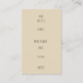 Stilgezette Silhouette Horse Visitekaartje (Achterkant)