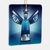 Stilised Blue Angel Keramisch Ornament (Rechts)