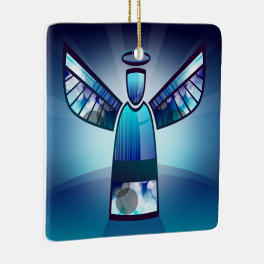 Stilised Blue Angel Keramisch Ornament (Rechts)