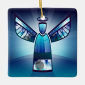 Stilised Blue Angel Keramisch Ornament (Voorkant)