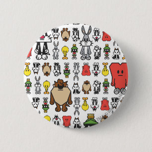 Stiliseer TWEETY™ en vrienden Ronde Button 5,7 Cm