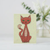 stilisierte Katze Briefkaart (Staand voorkant)