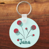 Stilisierter Blumenstrauß, personalisiert Sleutelhanger (Voorkant)