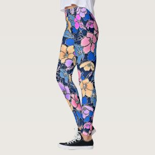 Stilistisch bloemmotief 46 leggings