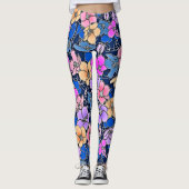 Stilistisch bloemmotief 46 leggings (Voorkant)
