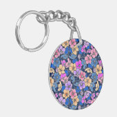 Stilistisch bloemmotief 46 sleutelhanger (Voorkant Links)