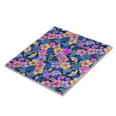 Stilistisch bloemmotief 46 tegeltje (Zijkant)