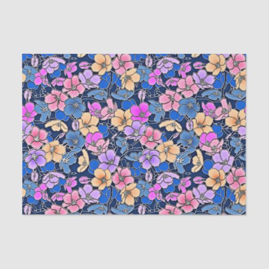 Stilistisch bloemmotief 46 tissuepapier (Voorkant)