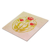 Stilistische Tulp Tegeltje (Zijkant)