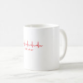 Still Alive – Minimal Heartbeat Dark Humor Design Koffiemok (Voorkant rechts)