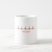 Still Alive – Minimal Heartbeat Dark Humor Design Koffiemok (Center)