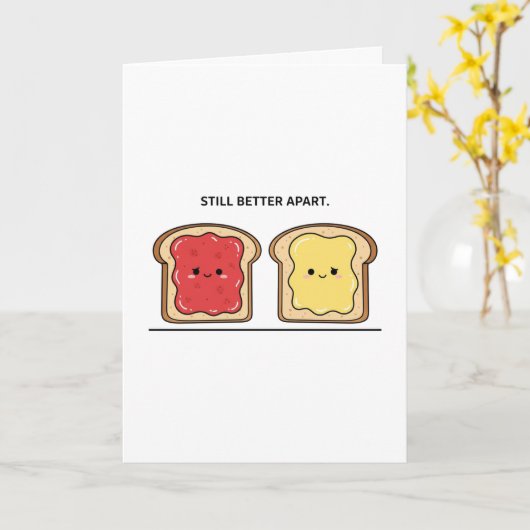 Still Better Apart Card Divorce Kaart (Gele Bloem)