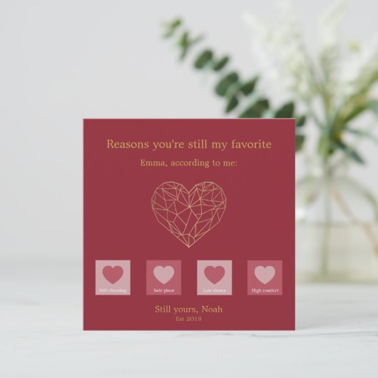 Still Choosing You Valentine Kaart (Staand voorkant)