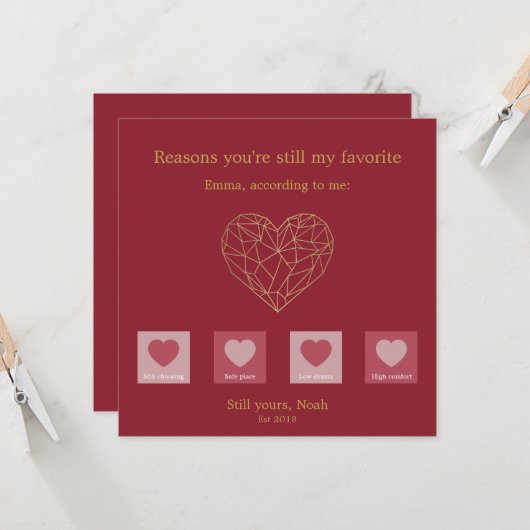 Still Choosing You Valentine Kaart (Voorkant / Achterkant in situ)