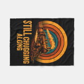 Still Chugging Along Retro Steam Train Locomotive  Fleece Deken (Voorkant (Horizontaal))