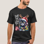 Still Evil Just Being Festive About It Cat  T-shirt (Voorkant)