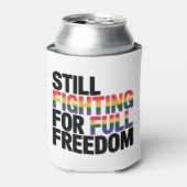 Still Fighting For Full Freedom LGBTQ America 250t Blikjeskoeler (Blikje Voorkant)