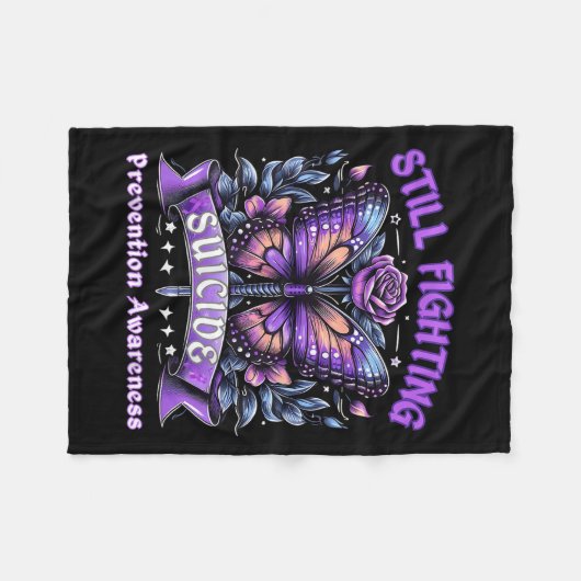 Still Fighting Suicide Prevention Awareness Butter Fleece Deken (Voorkant (Horizontaal))