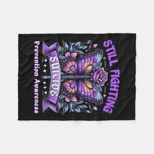 Still Fighting Suicide Prevention Awareness Butter Fleece Deken (Voorkant (Horizontaal))