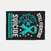 Still Fighting Suicide Prevention Awareness Purple Fleece Deken (Voorkant (Horizontaal))