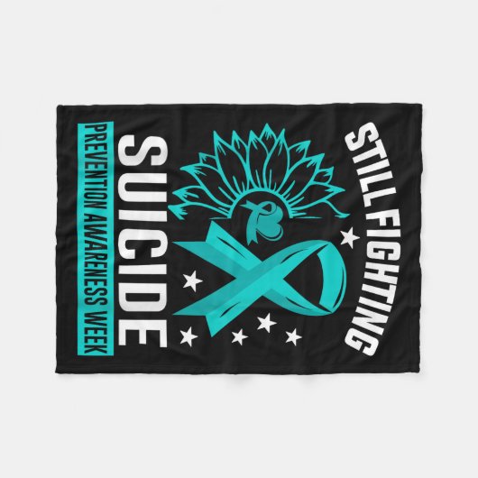 Still Fighting Suicide Prevention Awareness Purple Fleece Deken (Voorkant (Horizontaal))