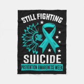 Still Fighting Suicide Prevention Awareness Purple Fleece Deken (Voorkant)