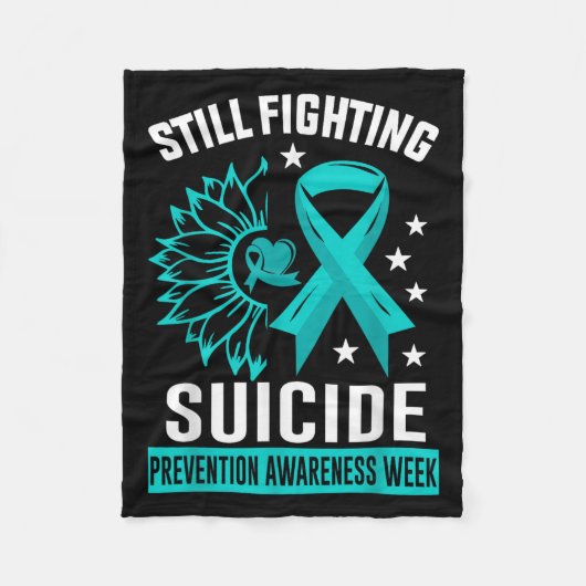 Still Fighting Suicide Prevention Awareness Purple Fleece Deken (Voorkant)