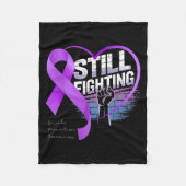 Still Fighting Suicide Prevention Awareness Purple Fleece Deken (Voorkant)