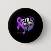 Still Fighting Suicide Prevention Awareness Purple Ronde Button 5,7 Cm (Voorkant)