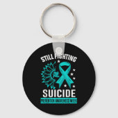 Still Fighting Suicide Prevention Awareness Purple Sleutelhanger (Voorkant)