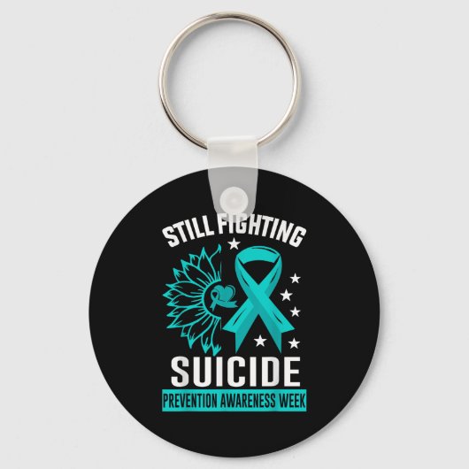 Still Fighting Suicide Prevention Awareness Purple Sleutelhanger (Voorkant)