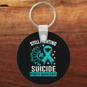Still Fighting Suicide Prevention Awareness Purple Sleutelhanger (Voorkant)