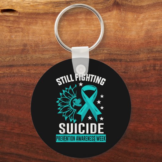Still Fighting Suicide Prevention Awareness Purple Sleutelhanger (Voorkant)