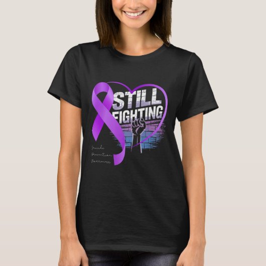 Still Fighting Suicide Prevention Awareness Purple T-shirt (Voorkant)