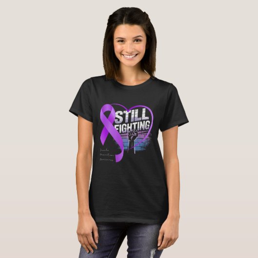 Still Fighting Suicide Prevention Awareness Purple T-shirt (Voorkant volledig)